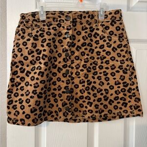 Cat & Jack Brown Leopard Print Mini Skirt 14/16